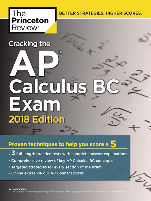 Title details for Cracking the AP Calculus BC Exam, 2018 Edition by Princeton Review - Available